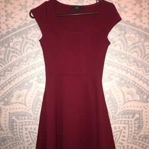 Red dress.
